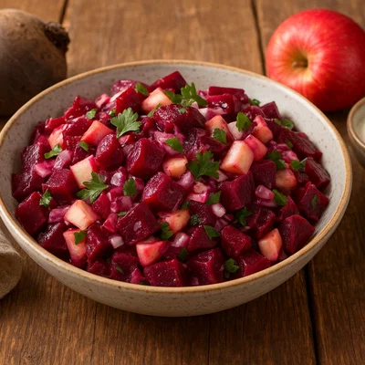 Rote-Rüben-Salat mit Essig-Öl- oder Cremedressing