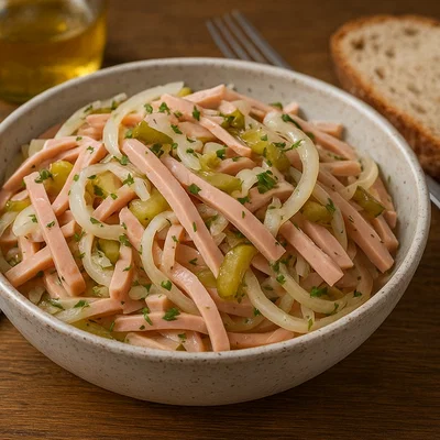 Klassischer süddeutscher Wurstsalat