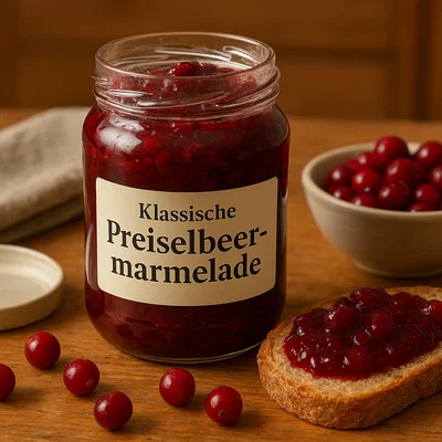Klassische Preiselbeermarmelade