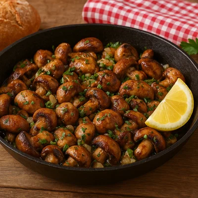 Gebratene Schwammerln (Pilzpfanne) aus dem Ofen oder der Pfanne