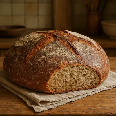 Rustikales Bauernbrot aus Sauerteig