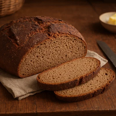 Traditionelles Roggenbrot mit Sauerteig
