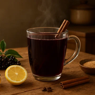 Heißer Holundersaft
