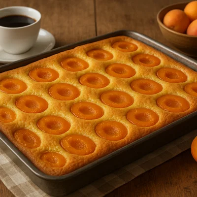 Saftiger Aprikosenkuchen vom Blech