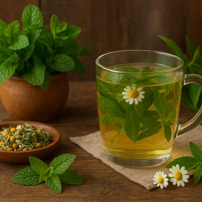 Hausgemachter Kräutertee (heiß oder kalt)