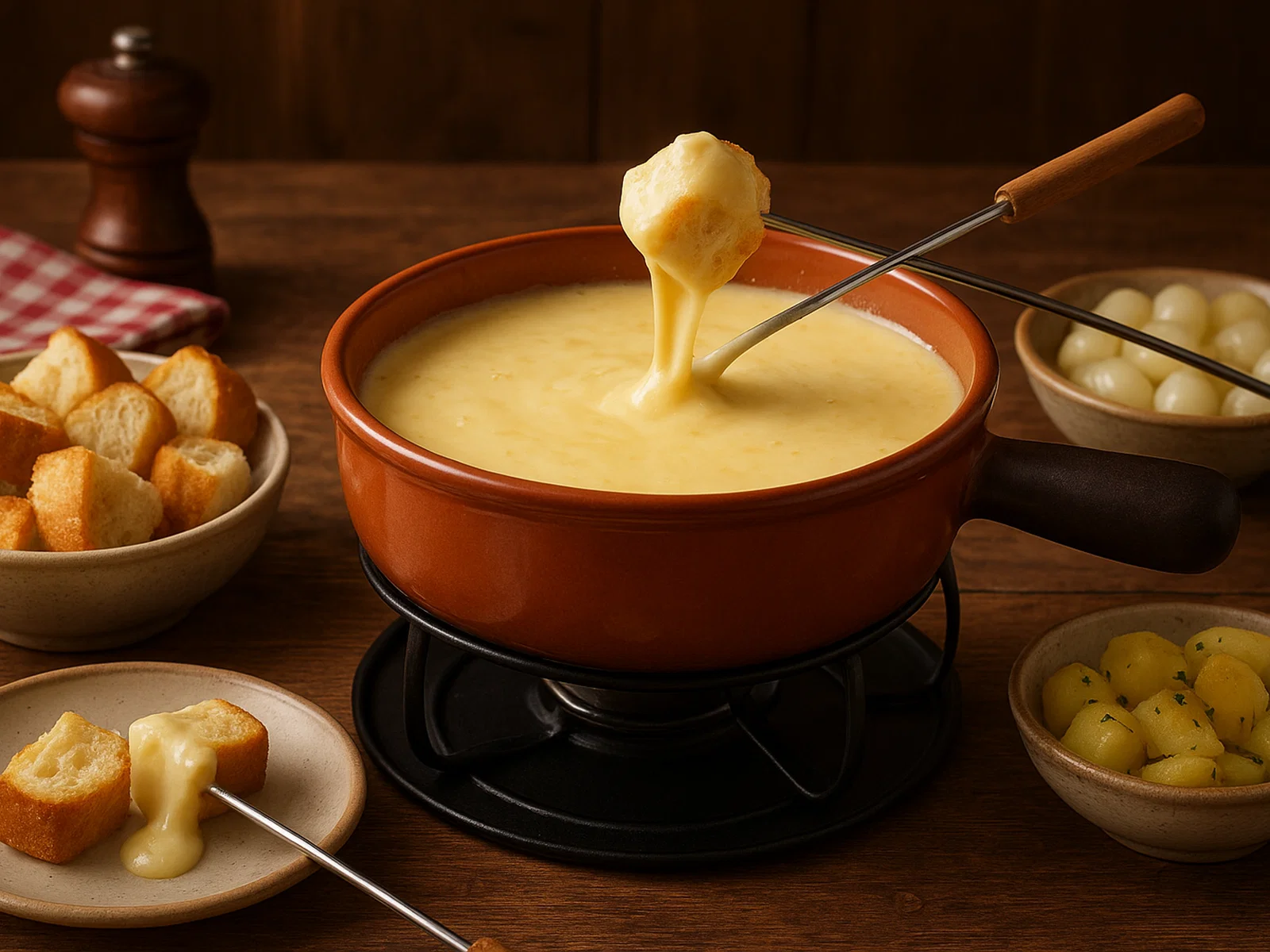 Klassisches Schweizer Käsefondue