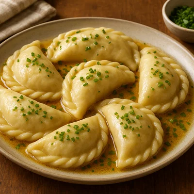 Kärntner Kasnudeln (gefüllte Teigtaschen mit Topfen und Minze)