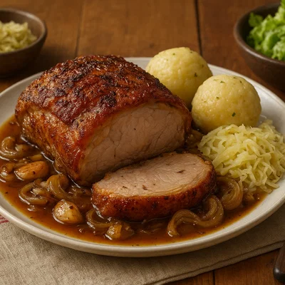 Oberösterreichischer Haselbraten (traditioneller Schweinsbraten)