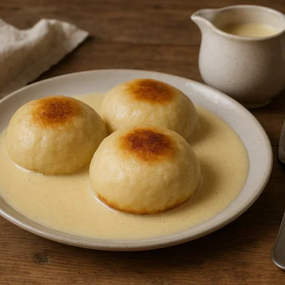 Oberösterreichische Dampfnudeln mit Vanillesauce