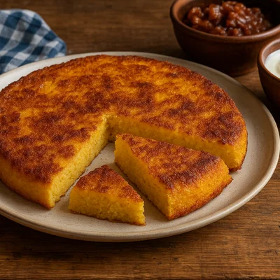Polsterzipf – Gebratener Maiskuchen aus grobem Maisgrieß