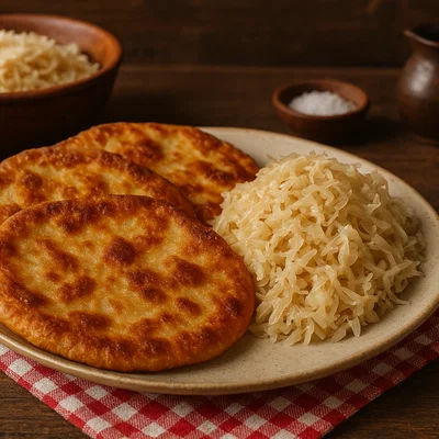 Pongauer Bladl’n mit Sauerkraut