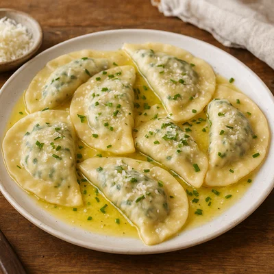 Schlutzkrapfen mit Spinat-Ricotta-Füllung