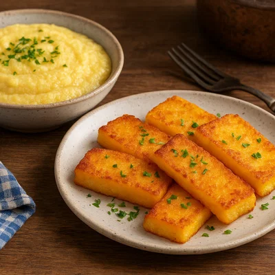 Tiroler Polenta (Plenten) – cremig oder als gebratene Scheiben