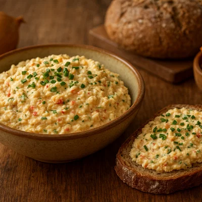 Herzhafte Bergkäse-Jause als Brotaufstrich