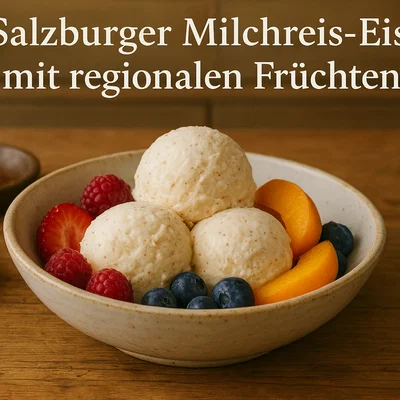 Salzburger Milchreis-Eis mit regionalen Früchten