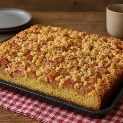 Salzburger Rhabarberkuchen vom Blech