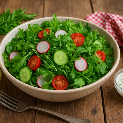 Salzburger Wildkräutersalat mit Wahlweise Essig-Öl- oder Cremedressing