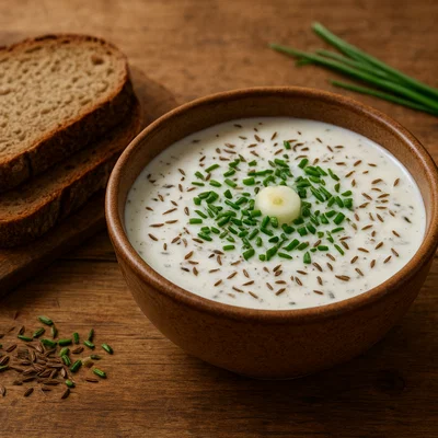 Salzburger Sauermilch mit Kümmel