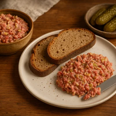 Salzburger Specktartar mit Bauernbrot