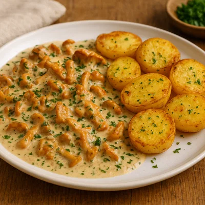 Salzburger Eierschwammerl mit Kartoffeln