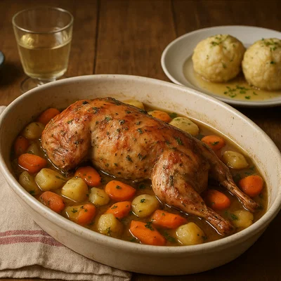 Salzburger Kaninchenbraten aus dem Ofen