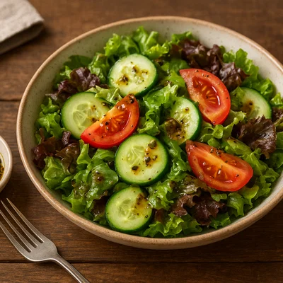 Salat mit Kürbiskernöl-Dressing