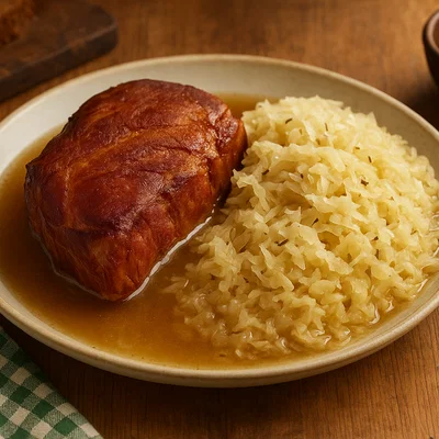 Steirischer Gsölchter mit Steirerkraut