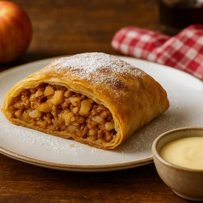 Steirischer Apfelstrudel mit hauchdünnem Strudelteig (Herbst)