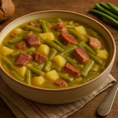 Steirischer Schneiderbohnen-Eintopf mit Selchfleisch