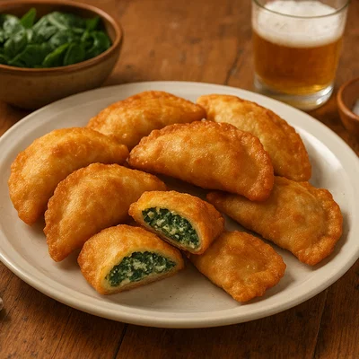 Südtiroler Tirtlan mit Spinat-Ricotta-Füllung