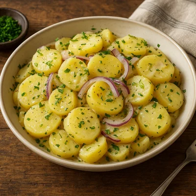 Tiroler Erdäpfelsalat mit Essig-Öl- oder Cremedressing