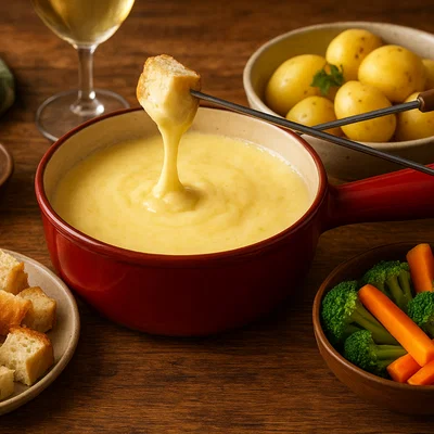 Tiroler Käsefondue mit Almkäse