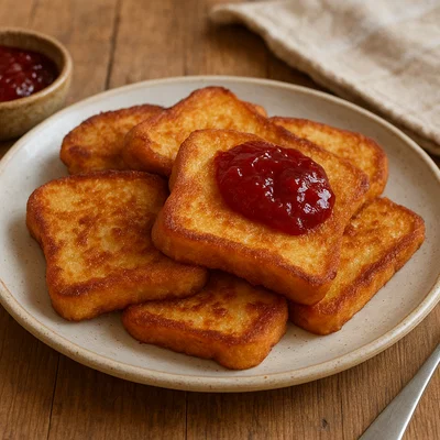 Arme Ritter (Pofesen) mit Marmelade