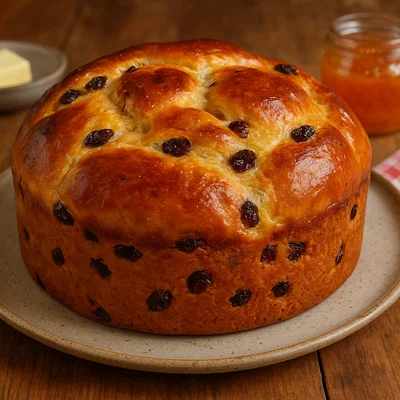 Tiroler Osterbrot (Süßes Festtagsbrot mit Rosinen)