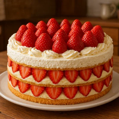 Tiroler Erdbeertorte mit Vanillecreme