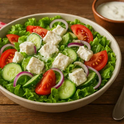 Tiroler Schafkäse-Salat mit Essig-Öl- oder Cremedressing