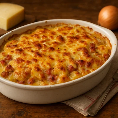 Tiroler Alm-Gratin mit Käse‑Rahmkruste