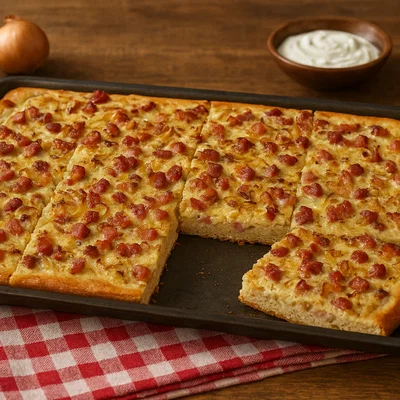 Tiroler Speckkuchen vom Blech