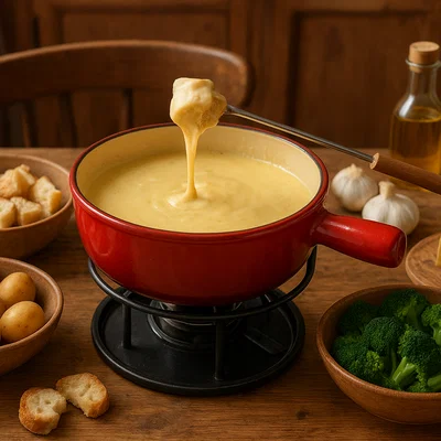 Wälder Käsefondue mit Almkäse-Spezialität