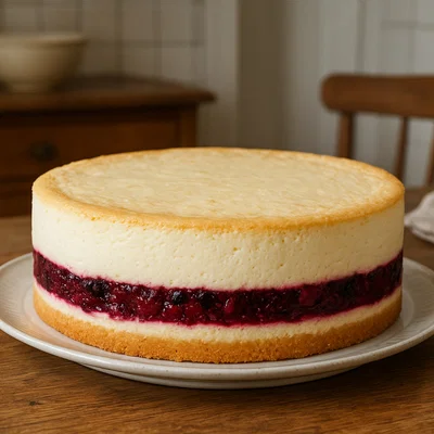 Vorarlberger Käsetorte mit Früchteschicht