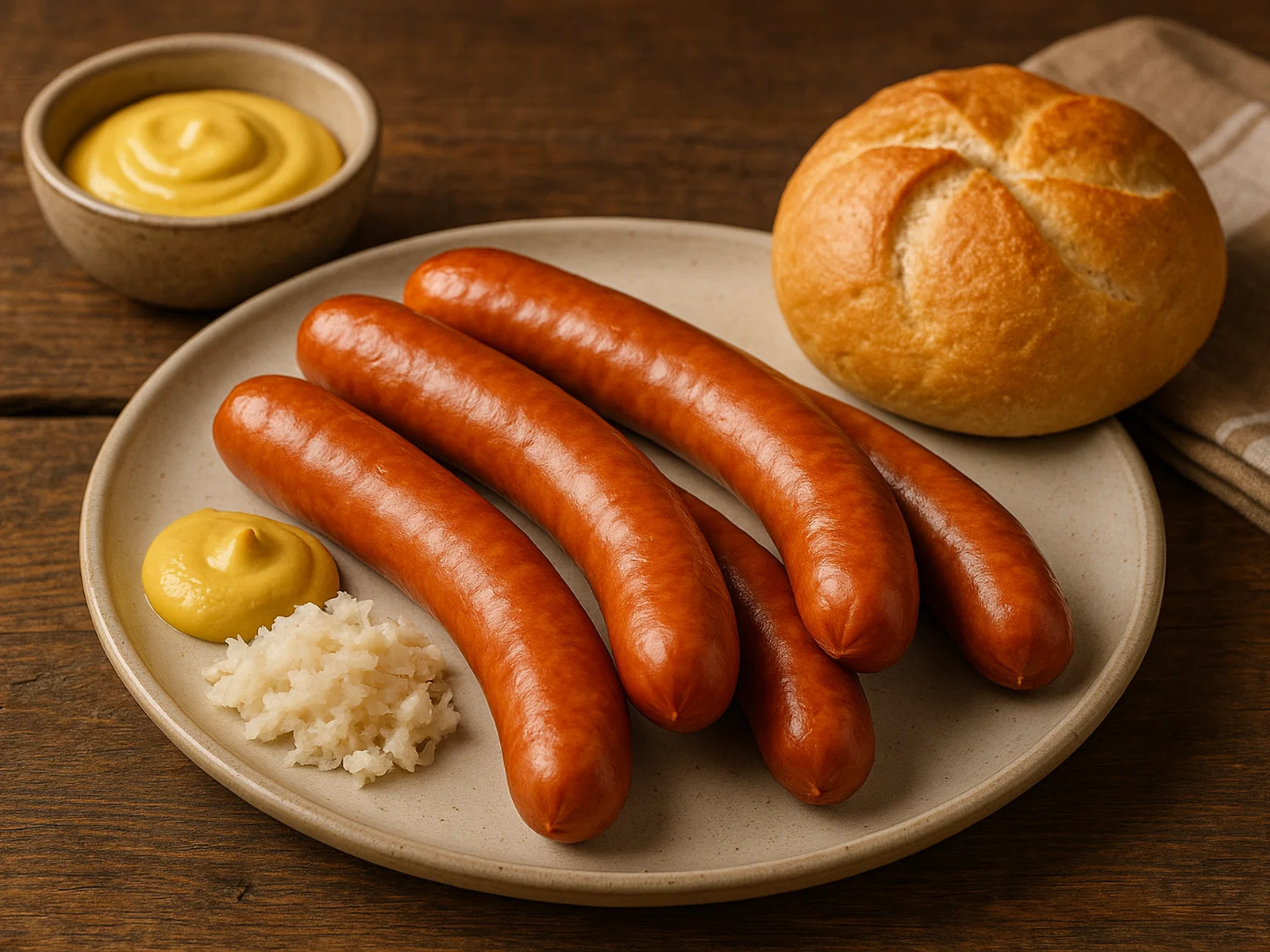 Hausgemachte Wiener Würstl (klassische Rinder- und Schweinswürste)