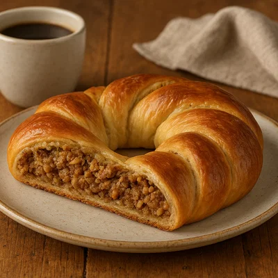 Traditionelle Nussbeugel mit saftiger Walnussfüllung