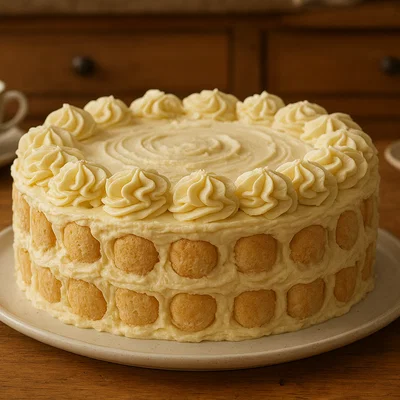 Klassische Malakoff-Torte mit Rum-Buttercreme