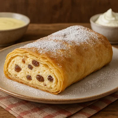 Wiener Topfenstrudel mit hausgemachtem Strudelteig