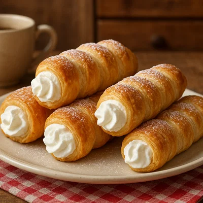 Wiener Schaumrollen mit knusprigem Blätterteig