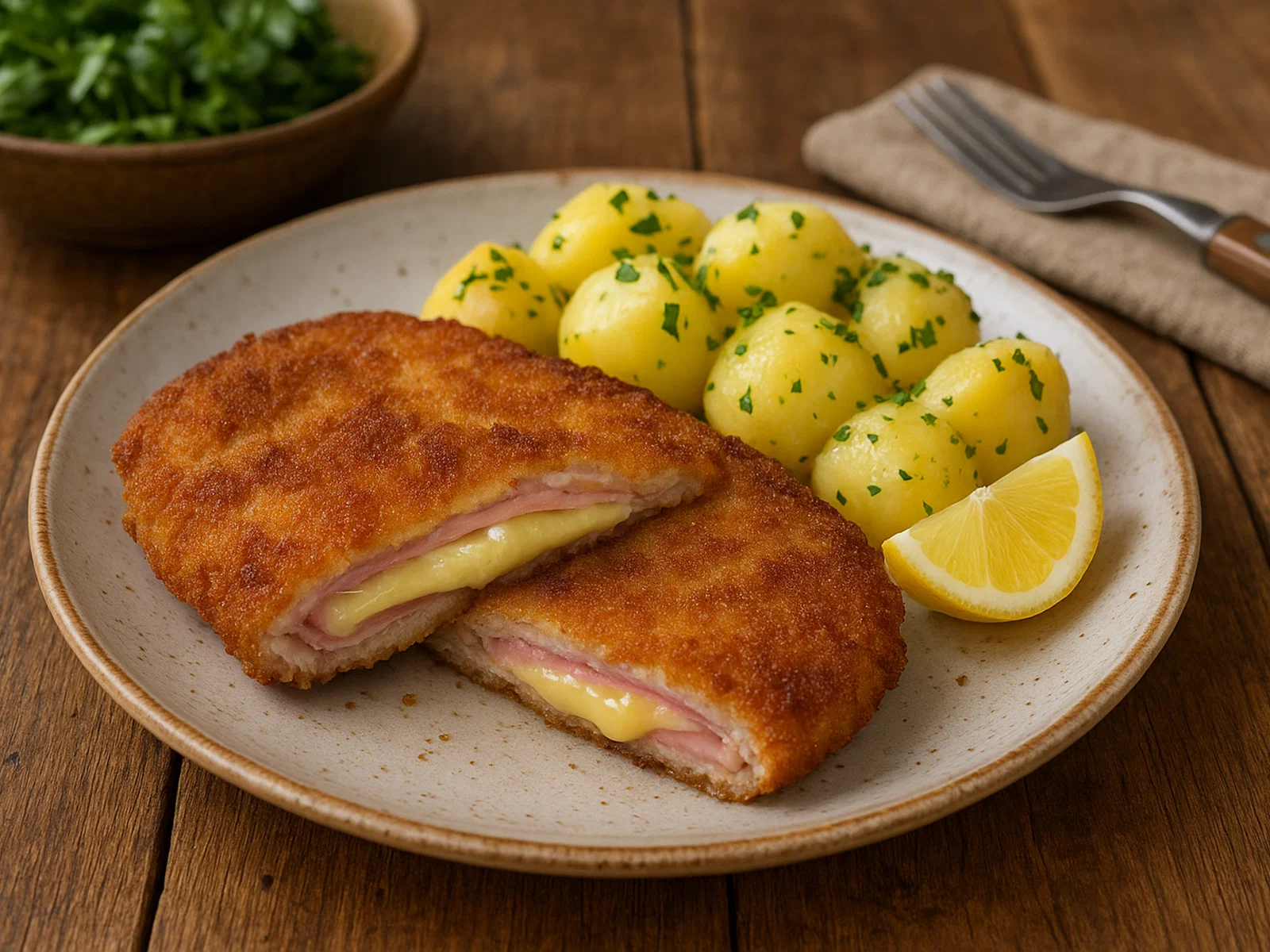Klassisches Kalbs-Cordon-Bleu