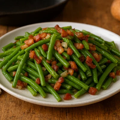 Fisolen mit Speck (Österreichische Speckbohnen)