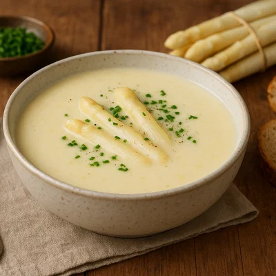 Klassische Spargelsuppe mit Sahne