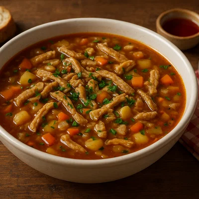 Kuttelflecke-Suppe (traditionelle Kuttelsuppe)