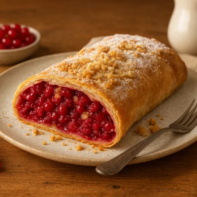 Ribislstrudel (Roter-Johannisbeer-Strudel)